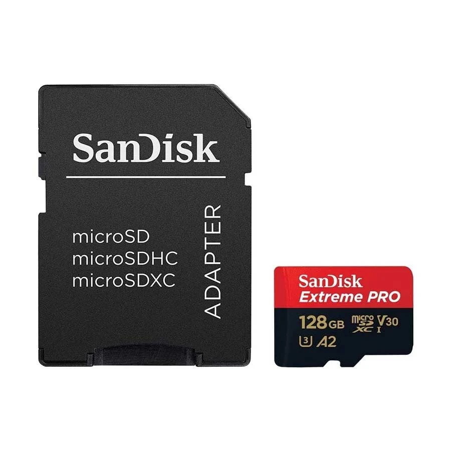 SanDisk Extreme Pro 128GB MicroSDXC Memory Card with Adapter #SDSQXCD-128G-GN6MA