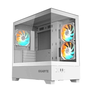 Gigabyte C201 Panoramic ICE Mid Tower White (Tempered Glass Window) Micro-ATX Gaming Desktop Case #GB-C201PI