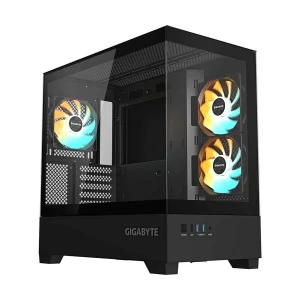 Gigabyte C201 Panoramic Mid Tower Black Micro-ATX Gaming Desktop Case #GB-C201P