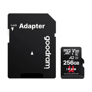GOODRAM IRDM M2AA 256GB MicroSDHC/SDXC UHS-I U3 Class 10 V30 A2 Memory Card with Adapter #IR-M2AA-2560R12