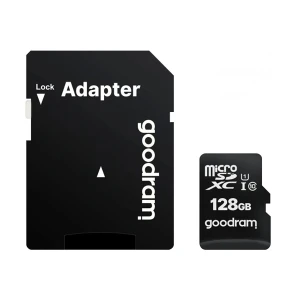 GOODRAM M1AA 128GB MicroSDXC U1 Class 10 Memory Card with Adapter #M1AA-1280R12
