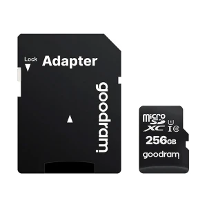 GOODRAM M1AA 256GB MicroSDXC U1 Class 10 Memory Card with Adapter #M1AA-2560R12