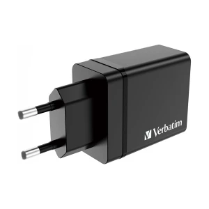Verbatim 49700 30W Tri USB & USB-C Black Charger / Charging Adapter #49700